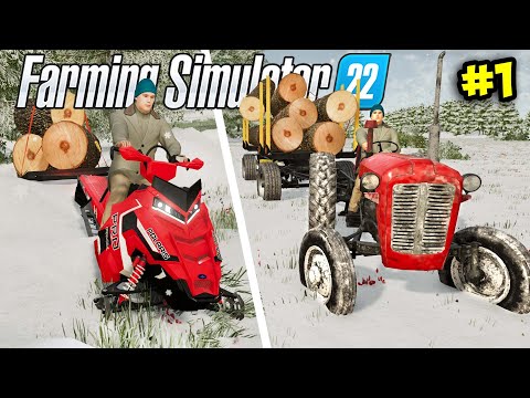 Видео: Начните с 0 долларов зимой на Ничьей земле 🚜#1 - Farming Simulator 22
