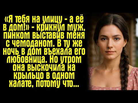 Видео: «Я тебя на улицу — а её в дом!» — крикнул муж, пинком выставив меня с чемоданом. В ту же ночь в дом.