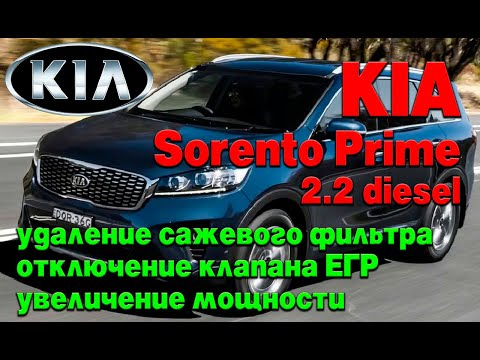 Видео: KIA Sorento Prime: удаление сажевого фильтра (DPF), отключение клапана ЕГР, увеличение мощности
