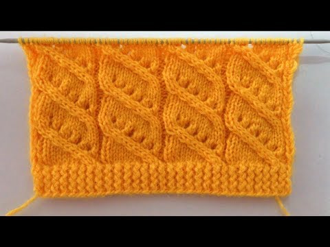 Видео: Красивый узор для вязания косами, мужской/женский свитер