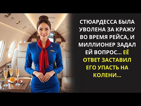Видео: Стюардесса потеряла работу, но вопрос миллионера изменил всё…