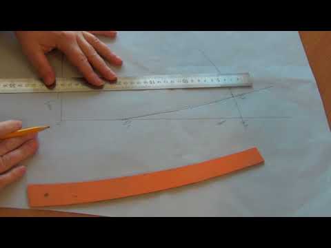 Видео: Построение воротника стойки с плотным прилеганием к шее