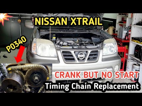 Видео: Замена цепи ГРМ на Nissan X Trail (P0340 Цепь датчика положения распределительного вала A)
