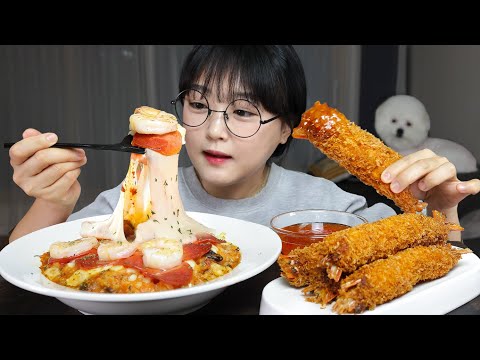 Видео: Ешьте домашнее ризотто и жареные креветки | Mukbang ASMR