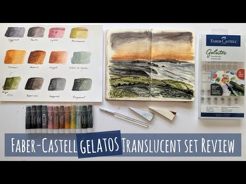 Видео: Набор полупрозрачных красок Faber-Castell Gelatos: образцы, обзоры и таланты Art Creations Sketch...