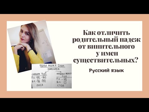 Видео: Как отличить родительный падеж от винительного