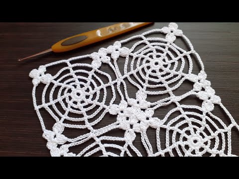 Видео: Простой КВАДРАТНЫЙ МОТИВ " Паутина" для пляжной туники крючком  How to Crochet for Beginners