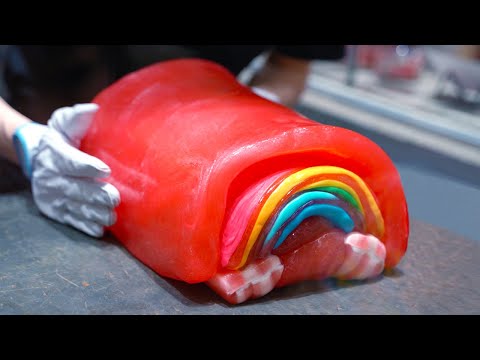 Видео: 🌈🌈🌈PAPABUBBLE - Изготовление радужных конфет - Удивительное конфетное шоу - Как сделать