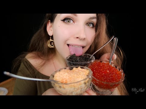 Видео: ASMR Caviar 🍣 (EATING SOUNDS) Mukbang  🥄 | АСМР 🍙 Итинг, поедание 🍨 Икра