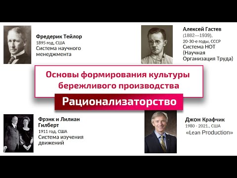 Видео: Лекция на тему: Основы формирования культуры бережливого производства