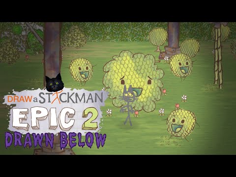 Видео: Стикмен эпик 2 Нарисовано ниже / Draw a Stickman: EPIC 2 Drawn Below/ Новые приключения кота Маркиза