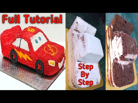 Видео: Торт на день рождения в стиле «Машина Маккуина» | Дизайн торта «Машина Маккуина» | Урок по освеще...