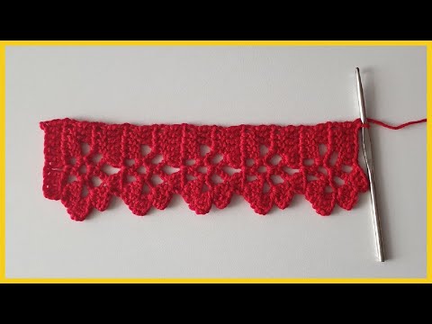 Видео: Кайма для обвязки края. Вязание крючком / Simple border for edge treatment