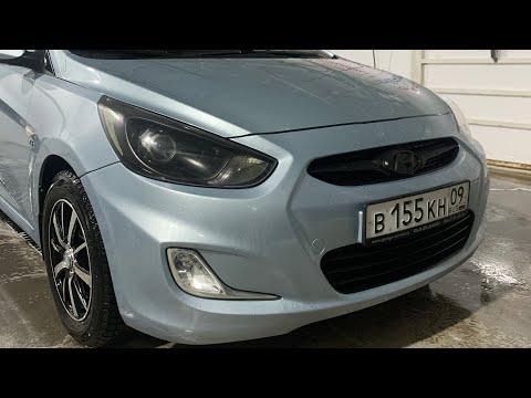 Видео: Hyundai Solaris. Установка bi led и прокраска внутрянки черным