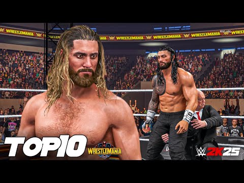 Видео: WWE 2K25: 10 лучших моментов с WrestleMania 41, вечер 1