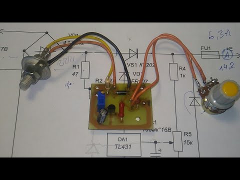 Видео: Для начинающих.Делаем зарядное на тиристоре и TL431.Способное поддерживать заряд аккумулятора.