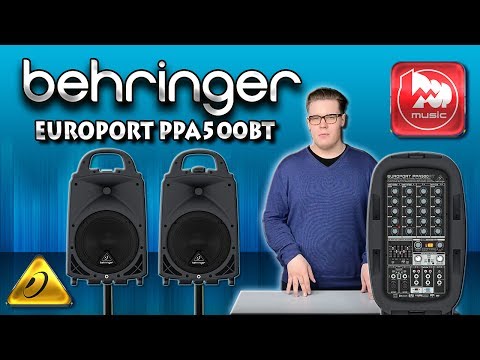 Видео: BEHRINGER EUROPORT PPA500BT - звукоусилительный комплект