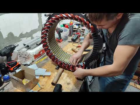 Видео: Як зробити генератор з двигуна, намотка мідних катушок. 