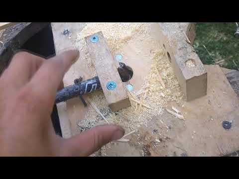 Видео: Точим древку на стрелы,Модернизированный станок