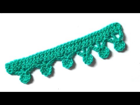 Видео: Кайма с шишечками, 2 варианта