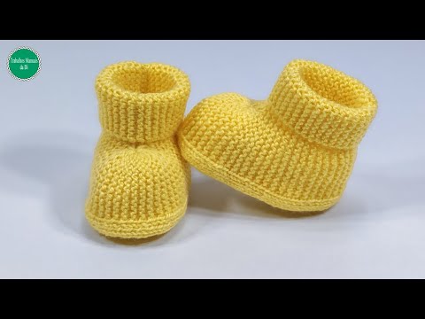Видео: Вязаная детская обувь