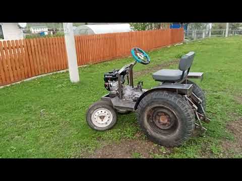 Видео: Пробный выезд мини трактора!