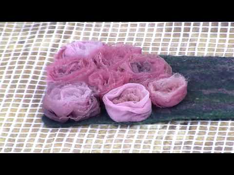 Видео: Фрагмент курса декорирование войлока