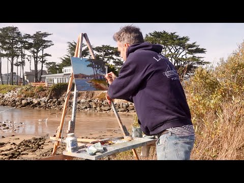 Видео: КИПАРИСЫ пленэр МАСЛЯНАЯ КАРТИНА побережье Калифорнии