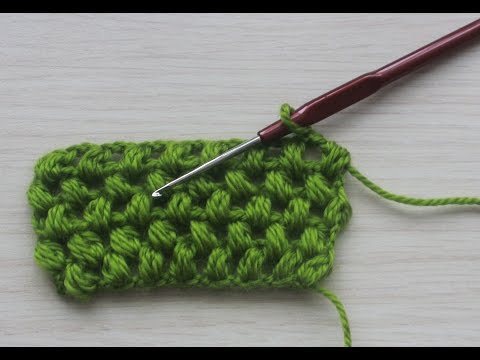 Видео: Вязание крючком. Урок 7 - Пышные столбики | Puff stitch