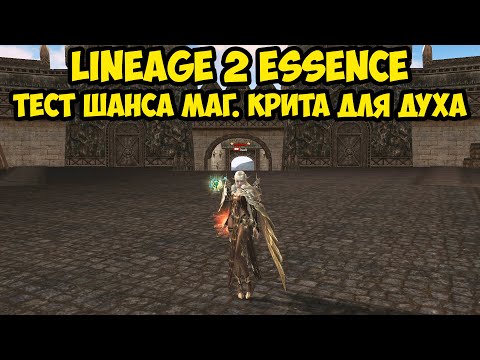 Видео: Тест шанса магического крита для Духа в Lineage 2 Essence.