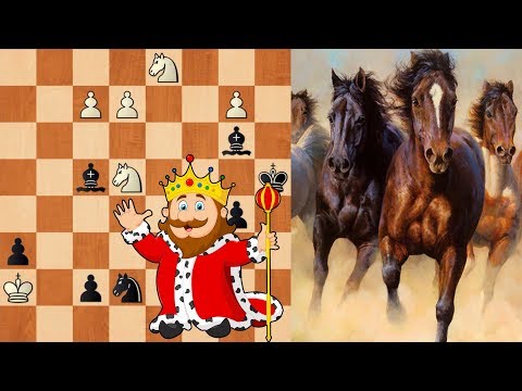 Видео: КОНИ РАСТОПТАЛИ КОРОЛЯ! ВЕЛИКОЛЕПНЫЙ ШАХМАТНЫЙ ЭТЮД