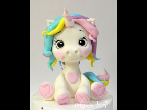 Видео: единорожка мк ( Единорог мастер класс )How to make fondant UNICORN cake topper