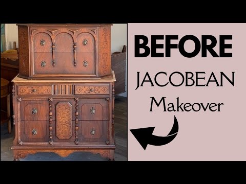 Видео: Реставрация комода в стиле якобинского стиля | Перепродажа антикварной мебели