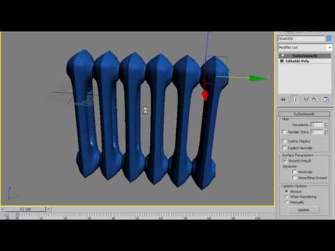 Видео: Моделирование радиатора в 3D MAX