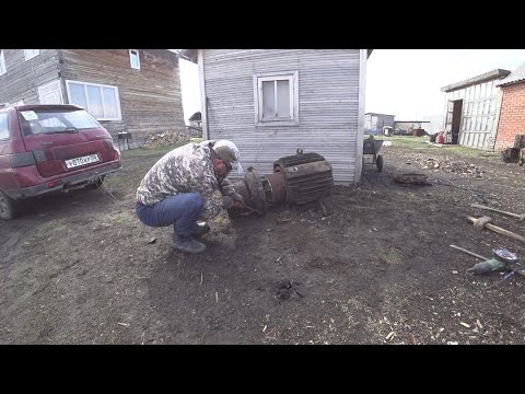 Видео: Огромный электро двигатель. Разбирал машиной.