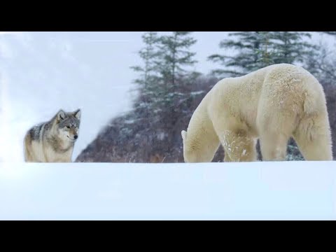 Видео: Стая ВОЛКОВ Окружила Белого Медведя. Вот Что Было Дальше...