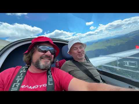 Видео: Планер, барашки, горный склон, водопад.