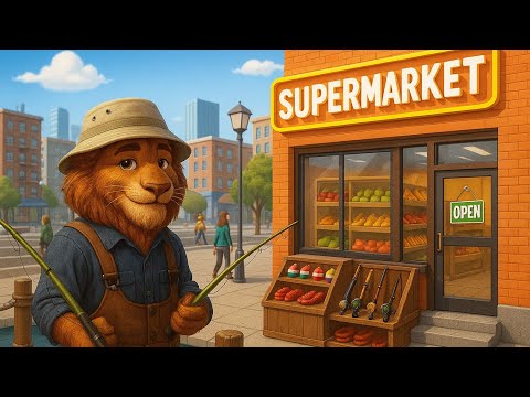 Видео: Открыл бизнес Supermarket. Пора на рыбалку, ловим рыбу, стою на кассе.
