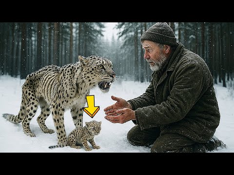 Видео: СНЕЖНЫЙ БАРС УМОЛЯЛ О ПОМОЩИ ДЕДУШКУ, НЕВЕРОЯТНО ДОБРАЯ ИСТОРИЯ