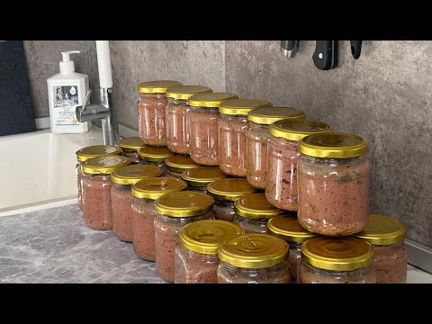 Видео: Очень вкусный паштет из  говяжьей печени, сердца, легкого  в автоклаве . Несколько дел сразу .