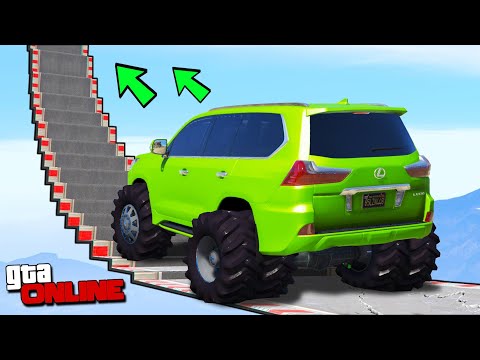 Видео: КАК ДАЛЕКО СМОЖЕТ ЧИТ МОНСТР ТРАК ЗАБРАТЬСЯ ПО СТУПЕНЬКАМ ЛЕСТНИЦЫ? ЭКСПЕРИМЕНТЫ ГТА 5!
