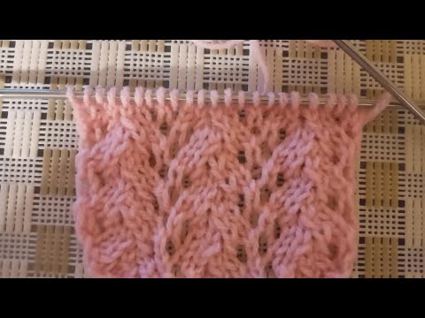 Видео: Мк.ажурный узор спицами-папоротник.