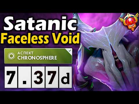 Видео: Сатаник на Сигнатурном Войде 30 тира! - Satanic Faceless Void 7.37 ДОТА 2