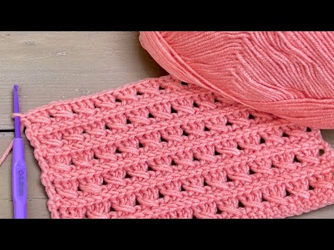 Видео: ПРОСТОЙ узор для вязания крючком для начинающих! 🌸 Узор для детского одеяла, сумки и шарфа