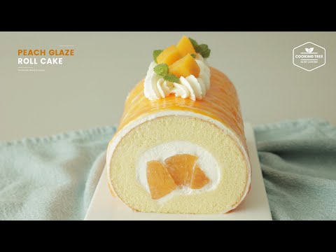 Видео: Рецепт рулета с персиковой начинкой и глазурью | Глазированный десерт