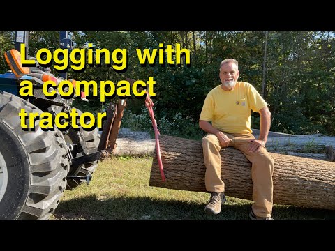 Видео: Использование компактного трактора LS для микролесозаготовок в труднодоступных местах.