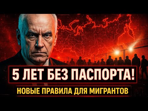 Видео: МИГРАНТАМ КОНЕЦ: 5 лет без паспорта! Новые правила для мигрантов от Бастрыкина!