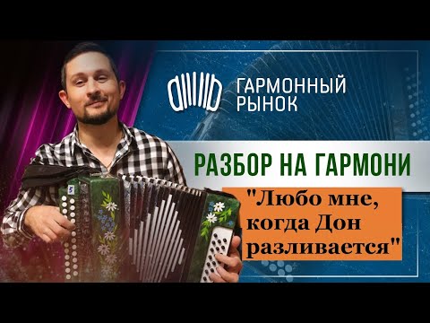 Видео: Любо мне РАЗБОР на гармони