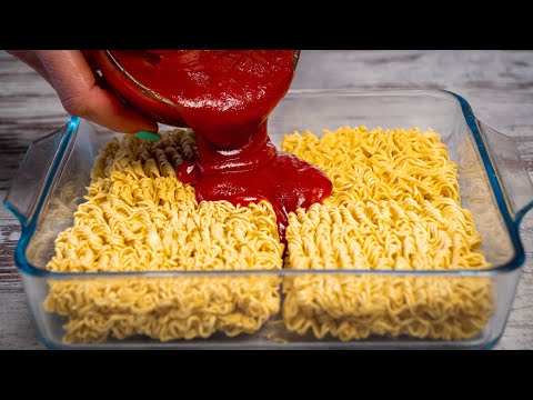 Видео: ВЫ ЗАБУДЕТЕ про ПИЦЦУ и ШАУРМУ❗ ВКУСНЯТИНА за 5 МИНУТ❗Из вермишели быстрого приготовления❗