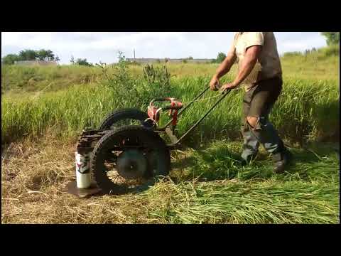 Видео: постройка косилки из бензопилы урал! ч-4я